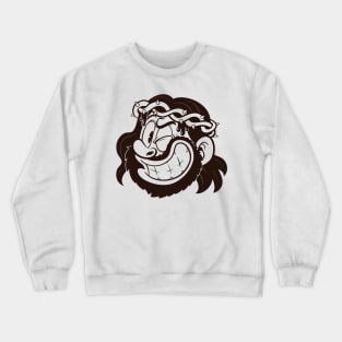 Retro cartoon winking Jesus Crewneck Sweatshirt